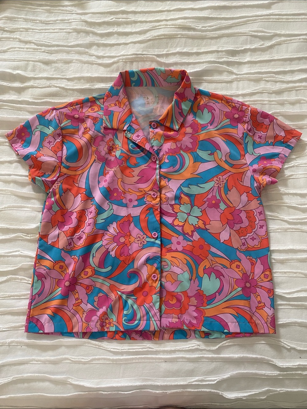 SKATIE Marley Top Lanai Print Barbie Vibes